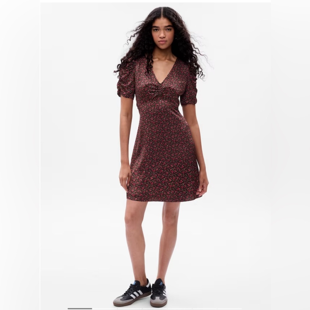 Gap puff sleeve mini dress size M